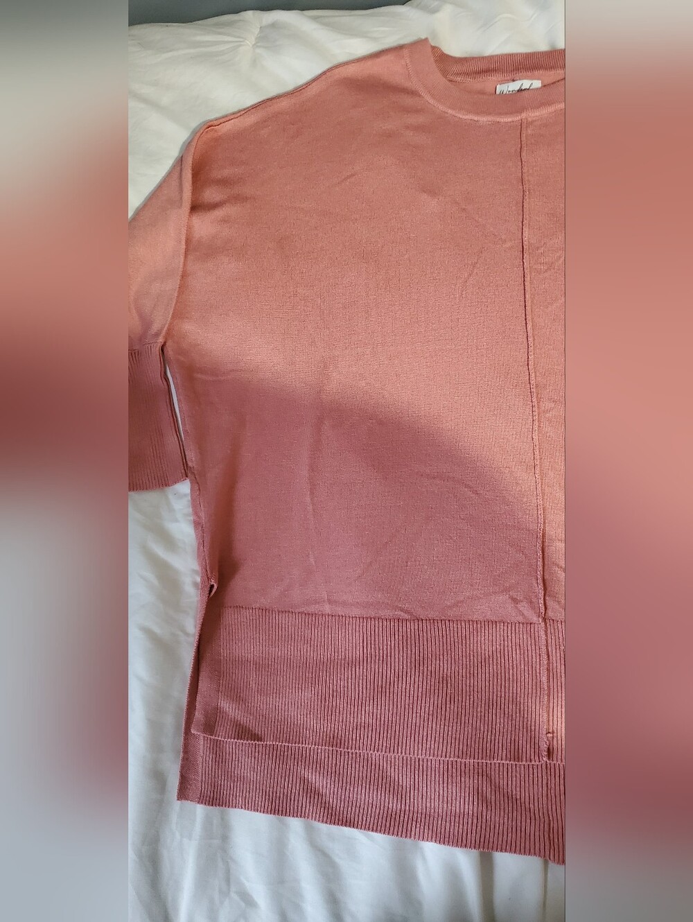 Women's Rose Pink Crewneck Knit Top